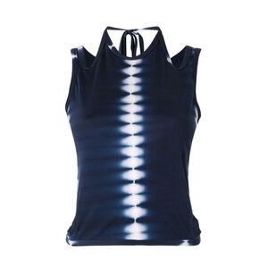 570. DION LEE Shibouri Tie Dye Blue Tank Top $450 EUC XS